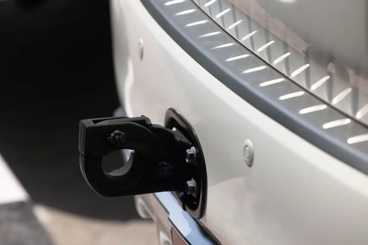 Trailer hitch or towbar on the car hook for trailer designs