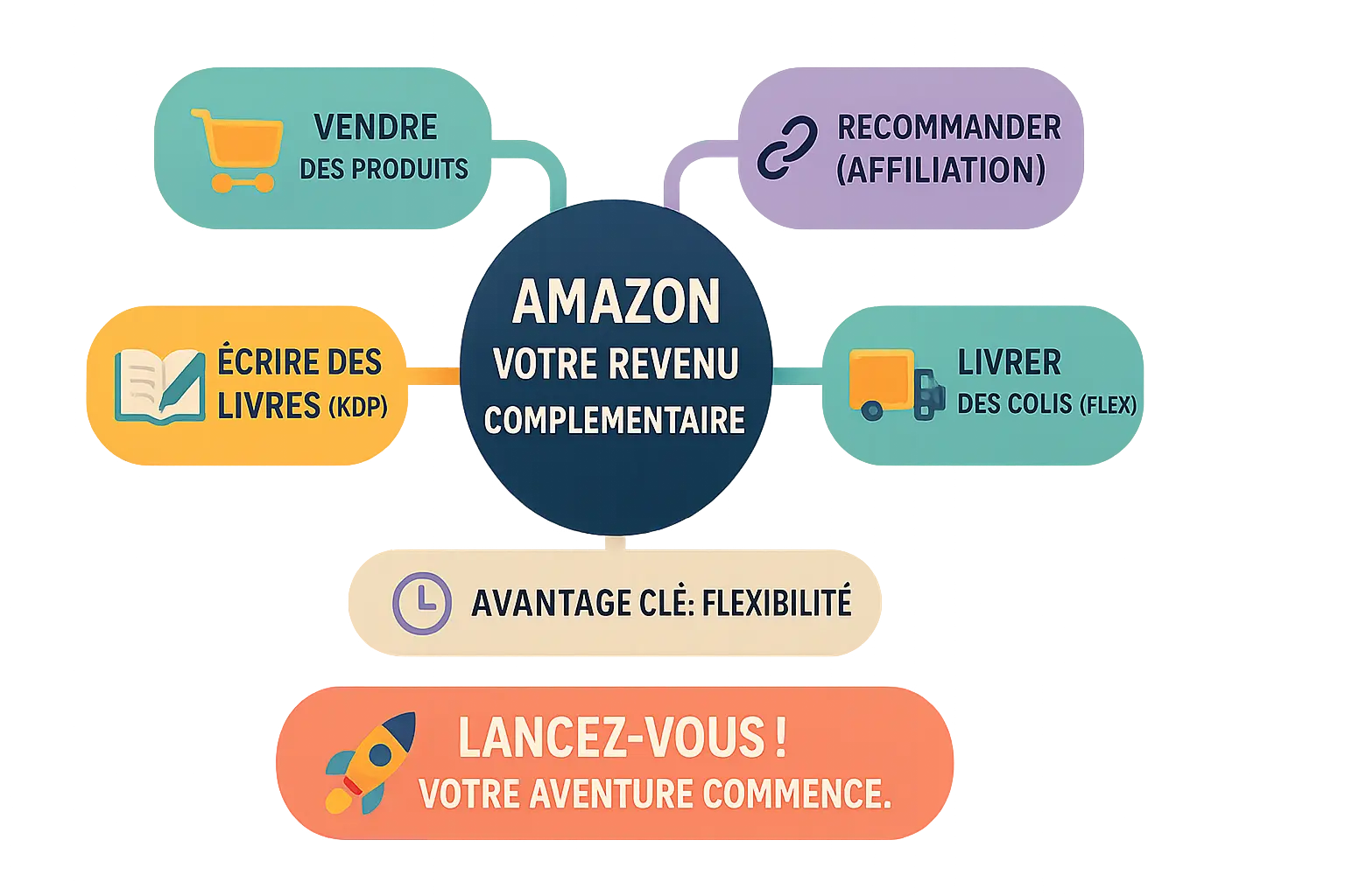 Infographie <strong>revenu Amazon domicile</strong>