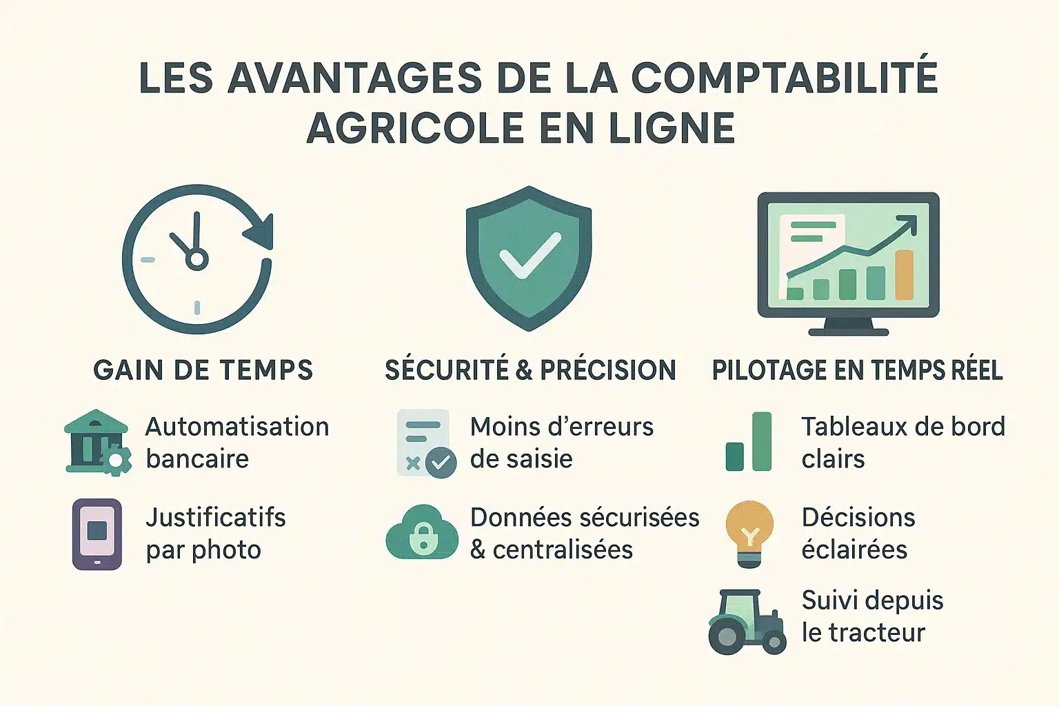 Illustration des avantages de la comptabilité agricole en ligne