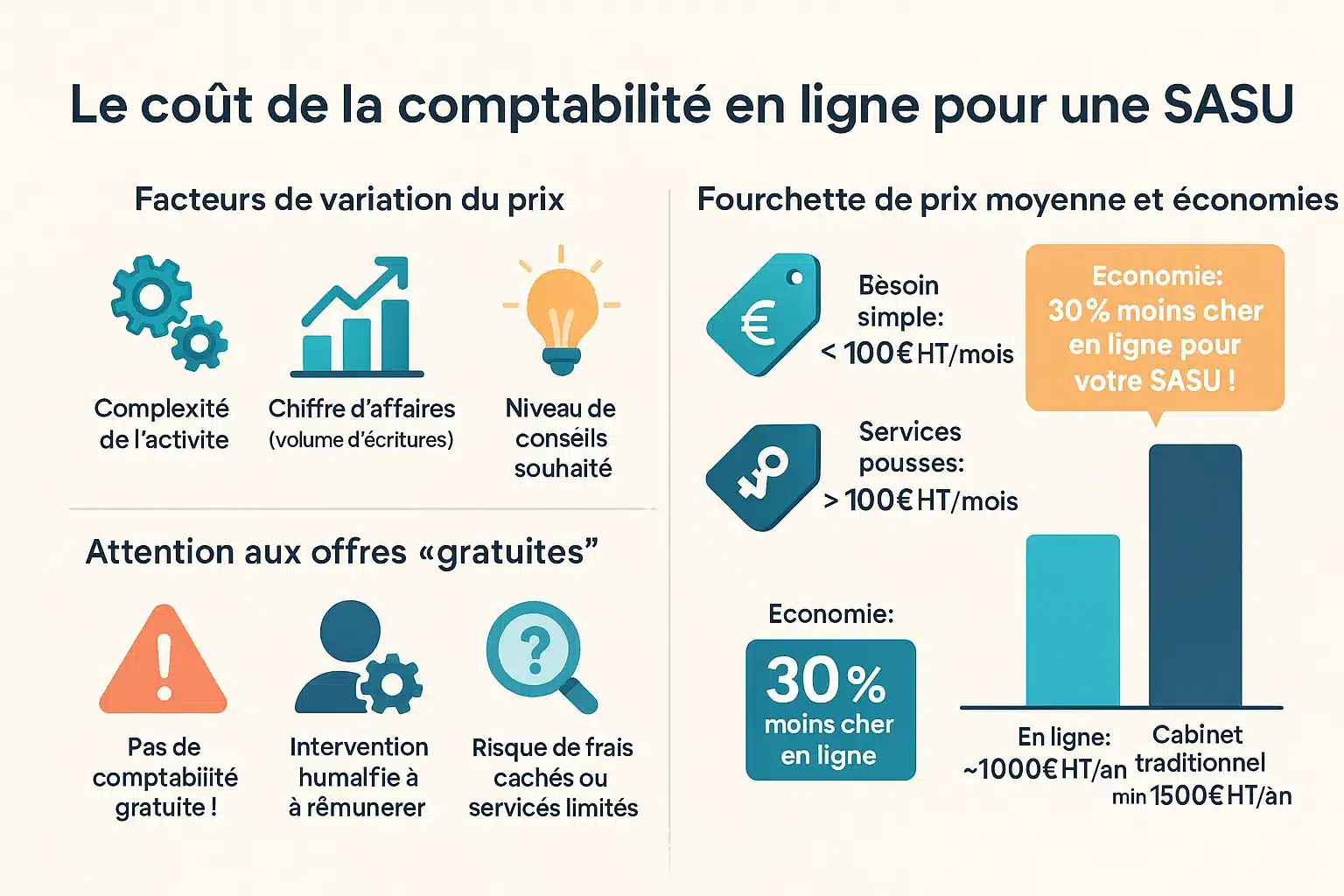 Comptabilité SASU en ligne : simple, efficace et adaptée 5 Illustration des coûts et économies de la comptabilité en ligne pour une SASU