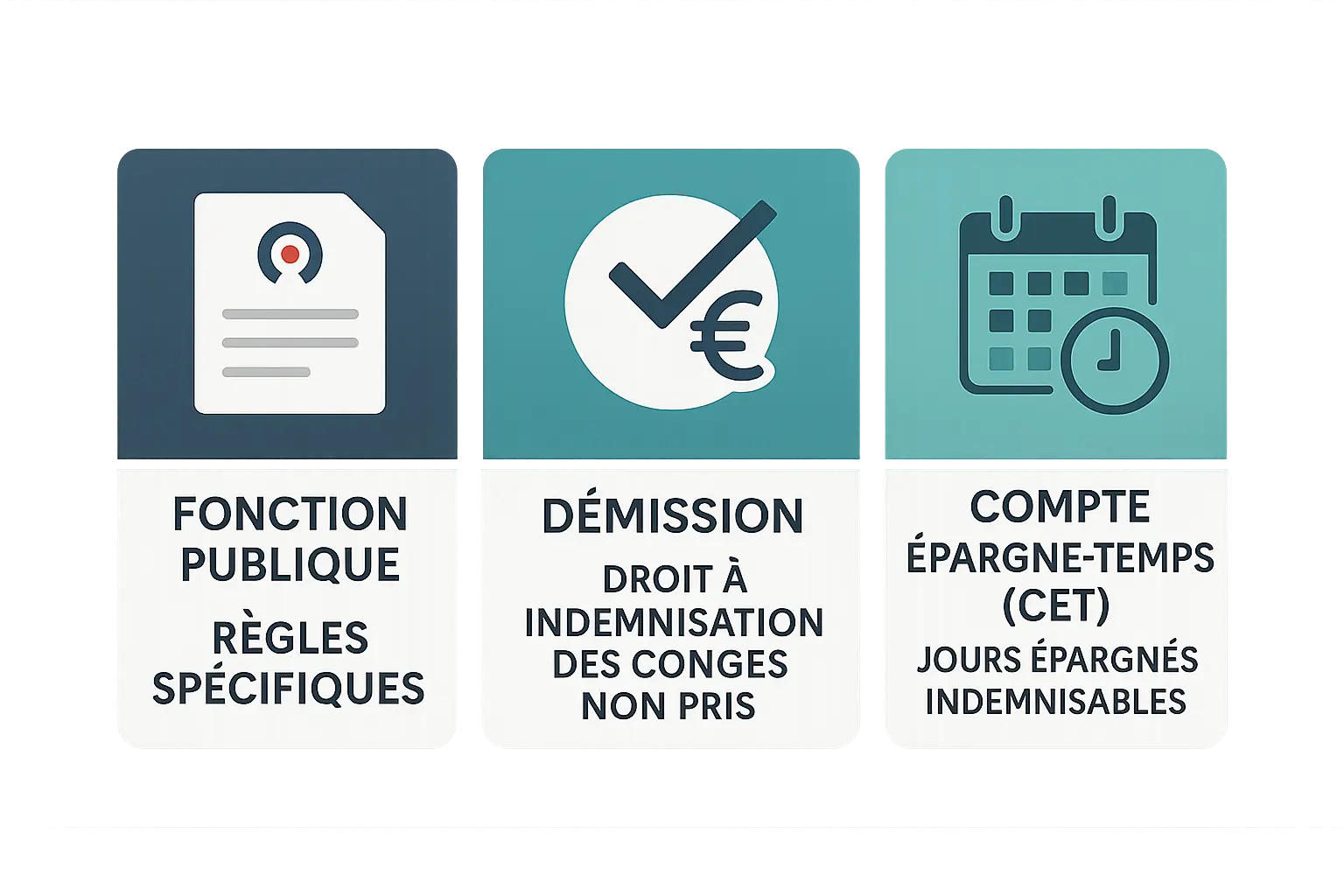 Illustration démission et congés dans la fonction publique