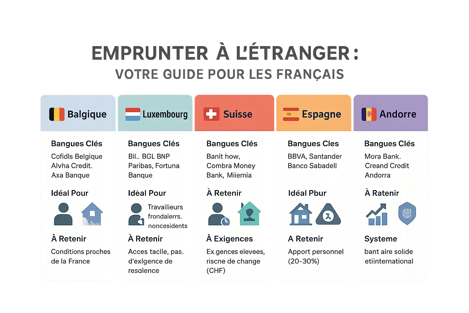Comparatif des banques étrangères accessibles aux résidents français