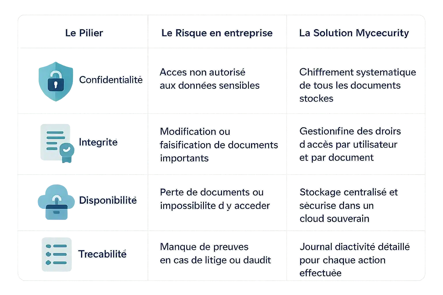 Illustration de la sécurité des données avec Mycecurity