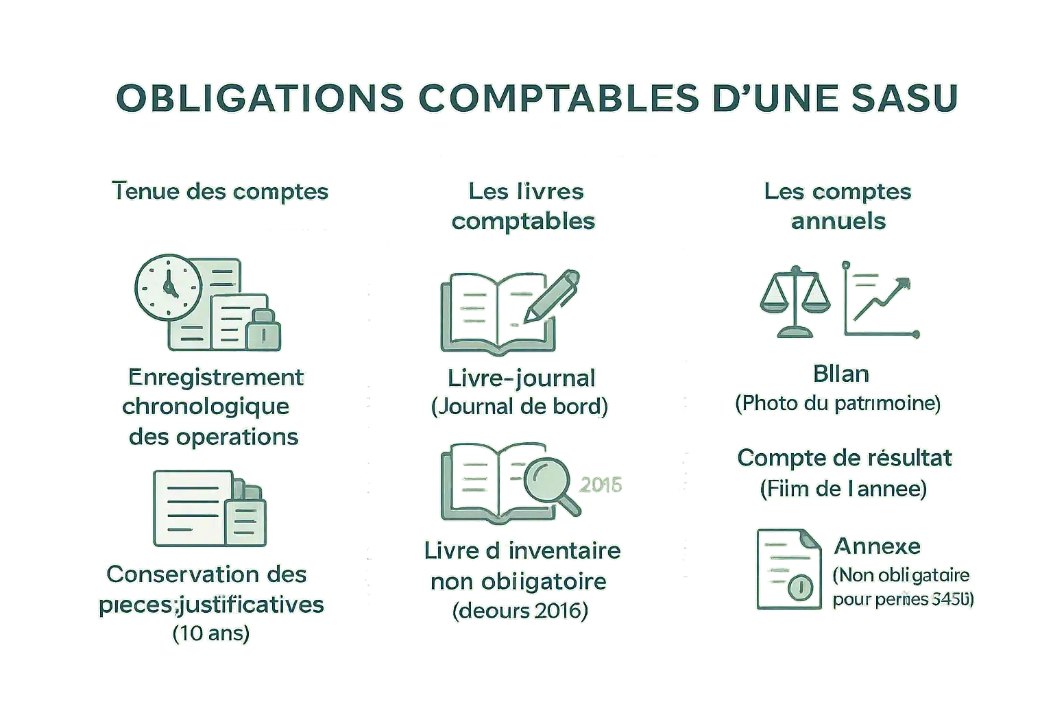 Comptabilité SASU en ligne : simple, efficace et adaptée 3 Illustration des obligations comptables d'une SASU