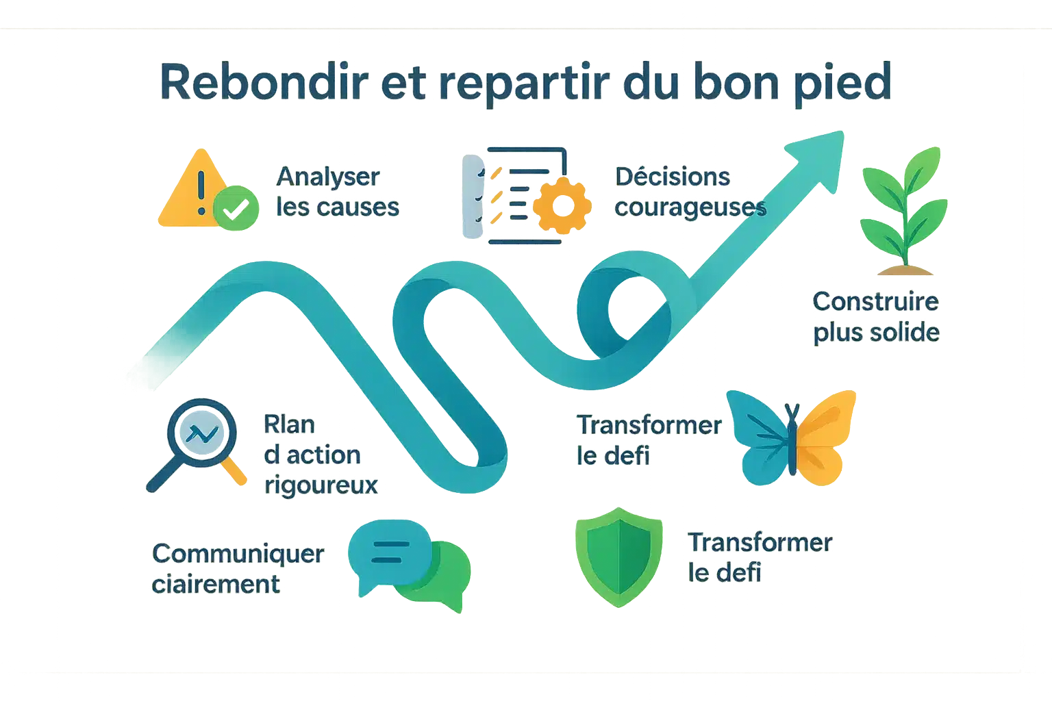Infographie sur le rebond après un bilan financier négatif