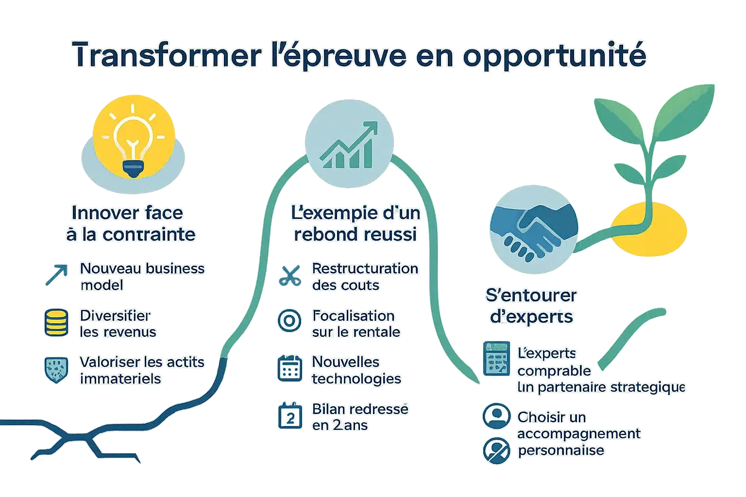 Illustration d'une entreprise en pleine restructuration stratégique
