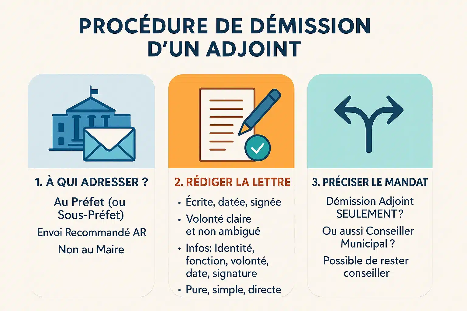 Illustration de la procédure de démission d'un adjoint au maire