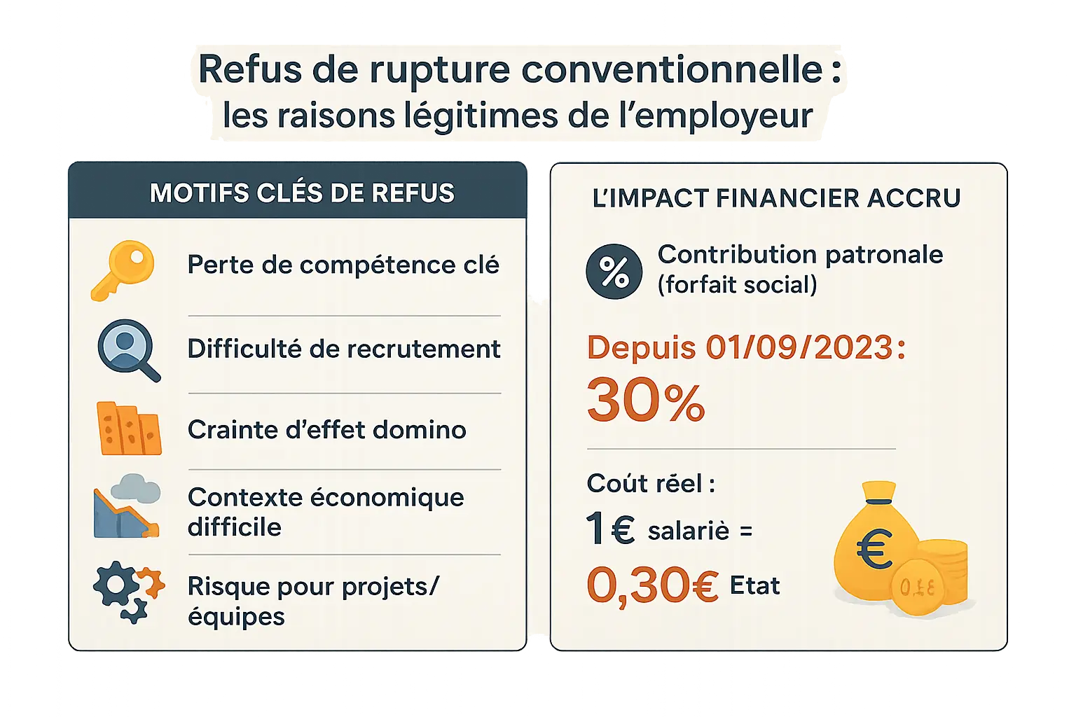 Illustration d'un employeur refusant une rupture conventionnelle