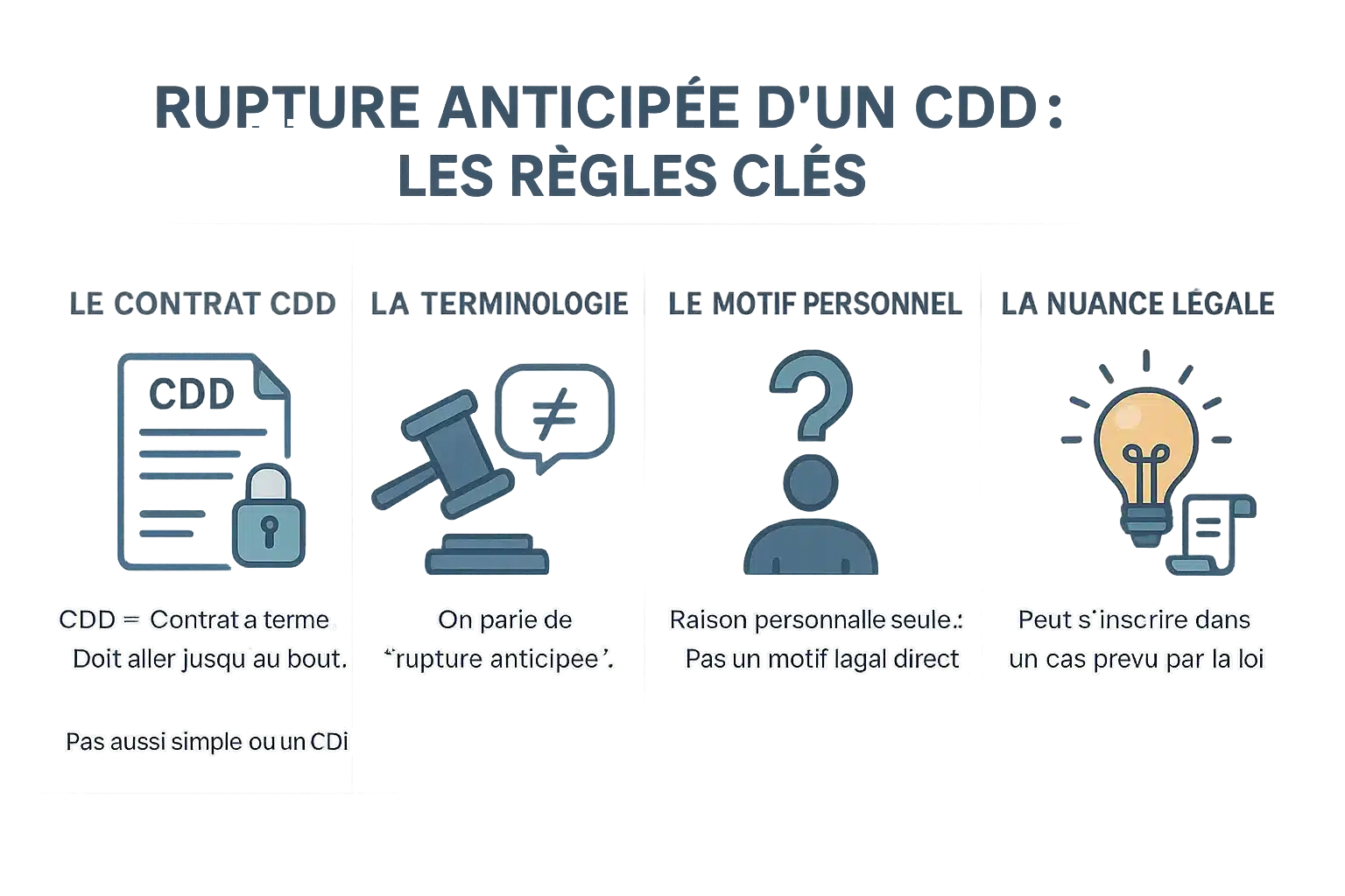 Illustration sur la rupture anticipée d'un CDD