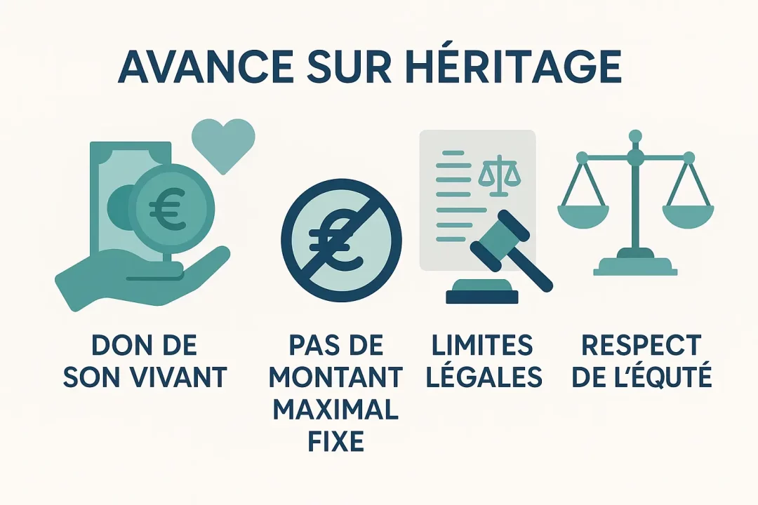 Synthèse de l'avance sur héritage et montant maximum