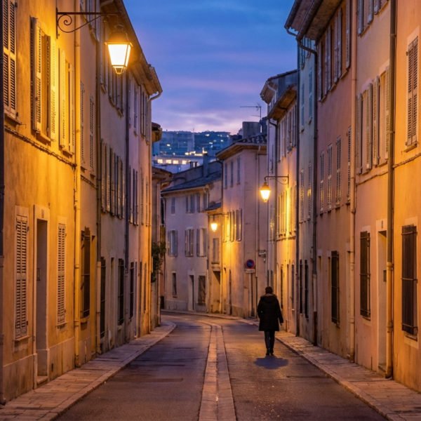 Evening Light On An Old Town Street