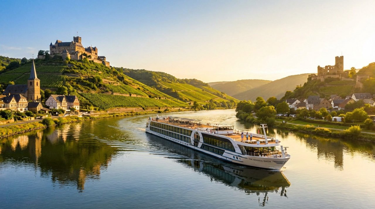 Golden Hour Rhine Cruise Amidst Castles And Vineyards