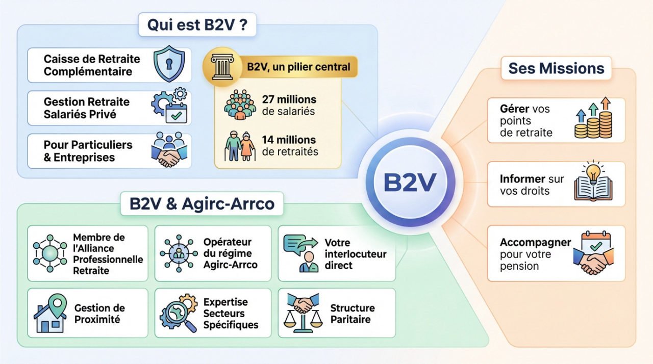 Présentation du rôle de B2V au sein de l'Agirc-Arrco