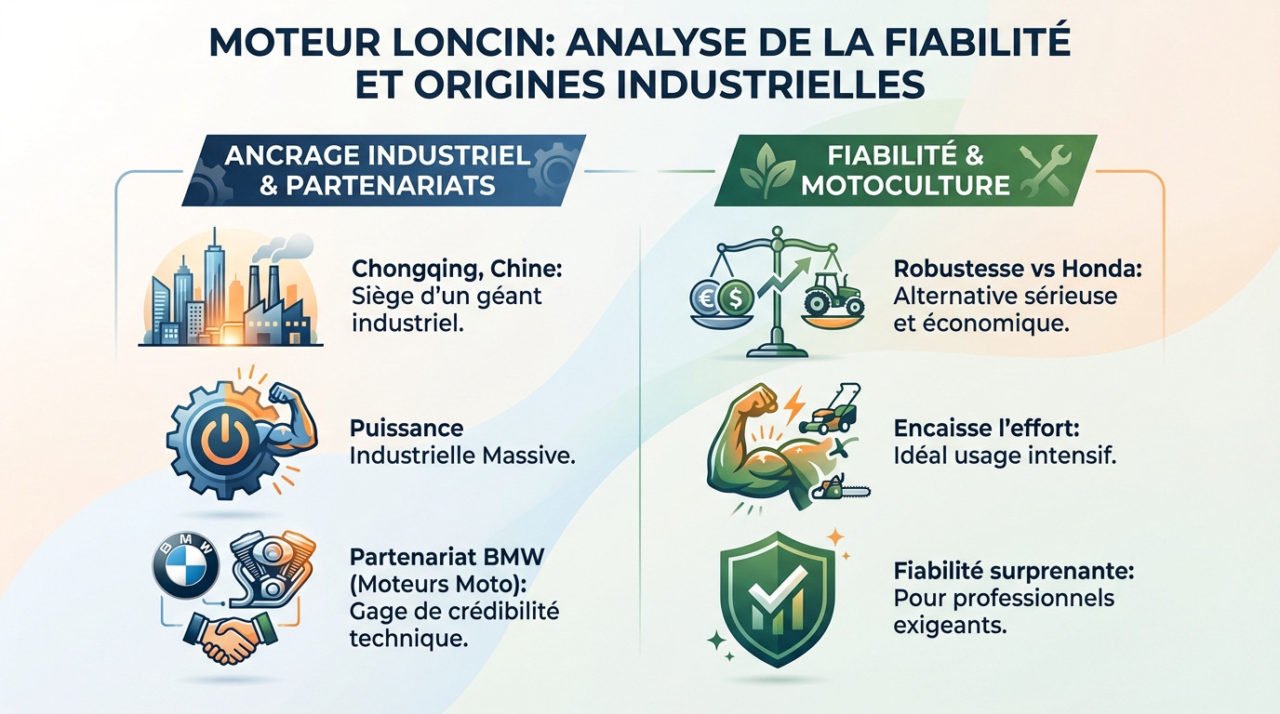 Moteur Loncin robuste pour motoculture et moto