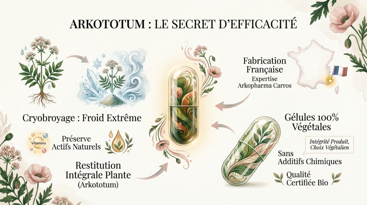 Infographie expliquant le fonctionnement de l'Arkototum et du cryobroyage