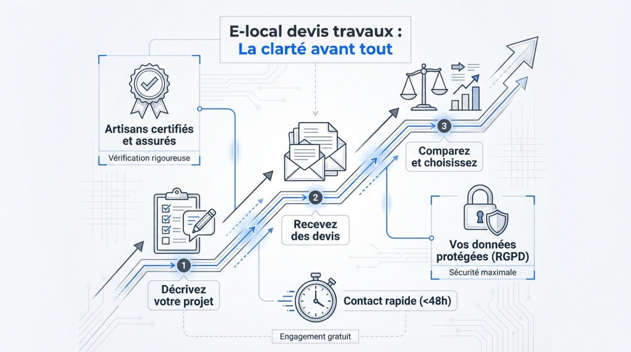 Artisan du bâtiment consultant un devis travaux sur un chantier de rénovation