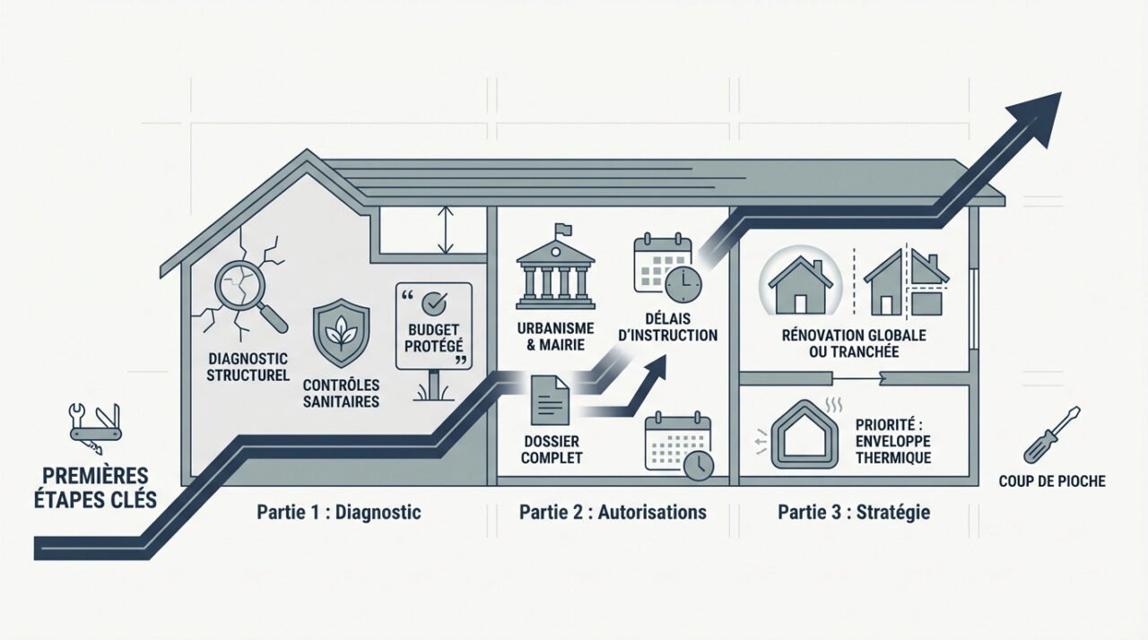 Planification rigoureuse des étapes de rénovation d'une maison ancienne