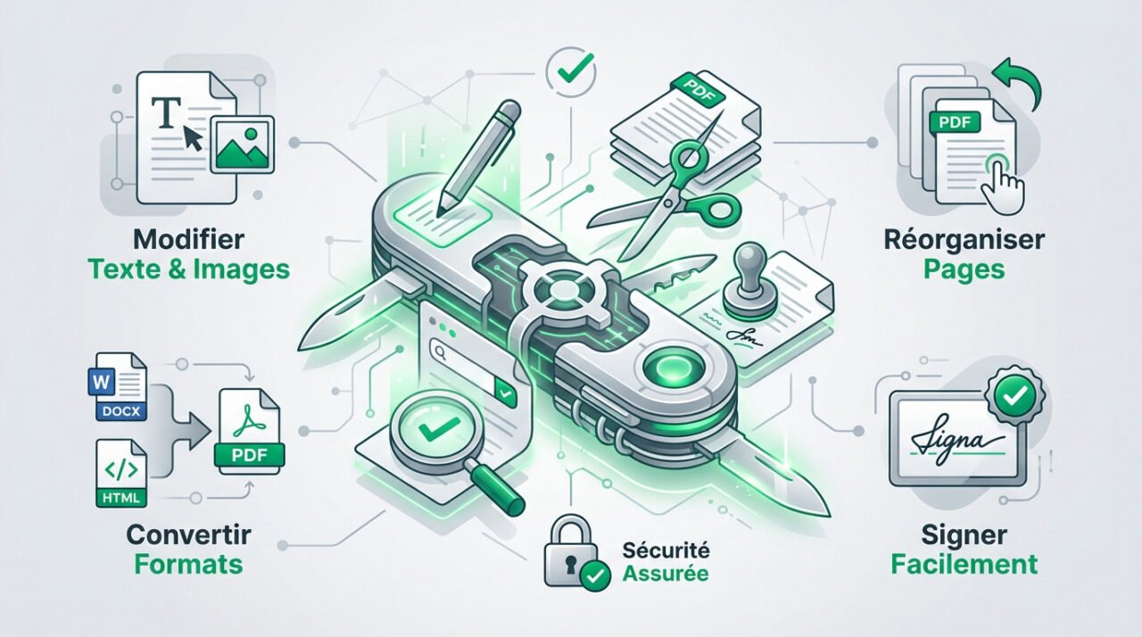Interface de l'éditeur Sejda PDF pour modifier des documents