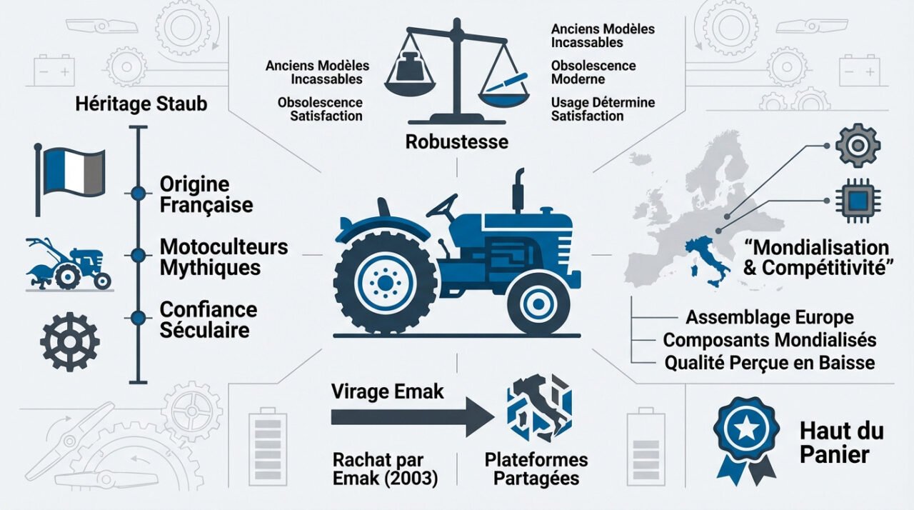 Evolution historique et industrielle des équipements de jardinage Staub