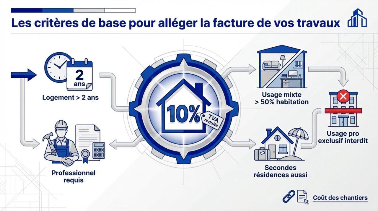 Artisan professionnel réalisant des travaux de rénovation pour bénéficier d'une TVA réduite