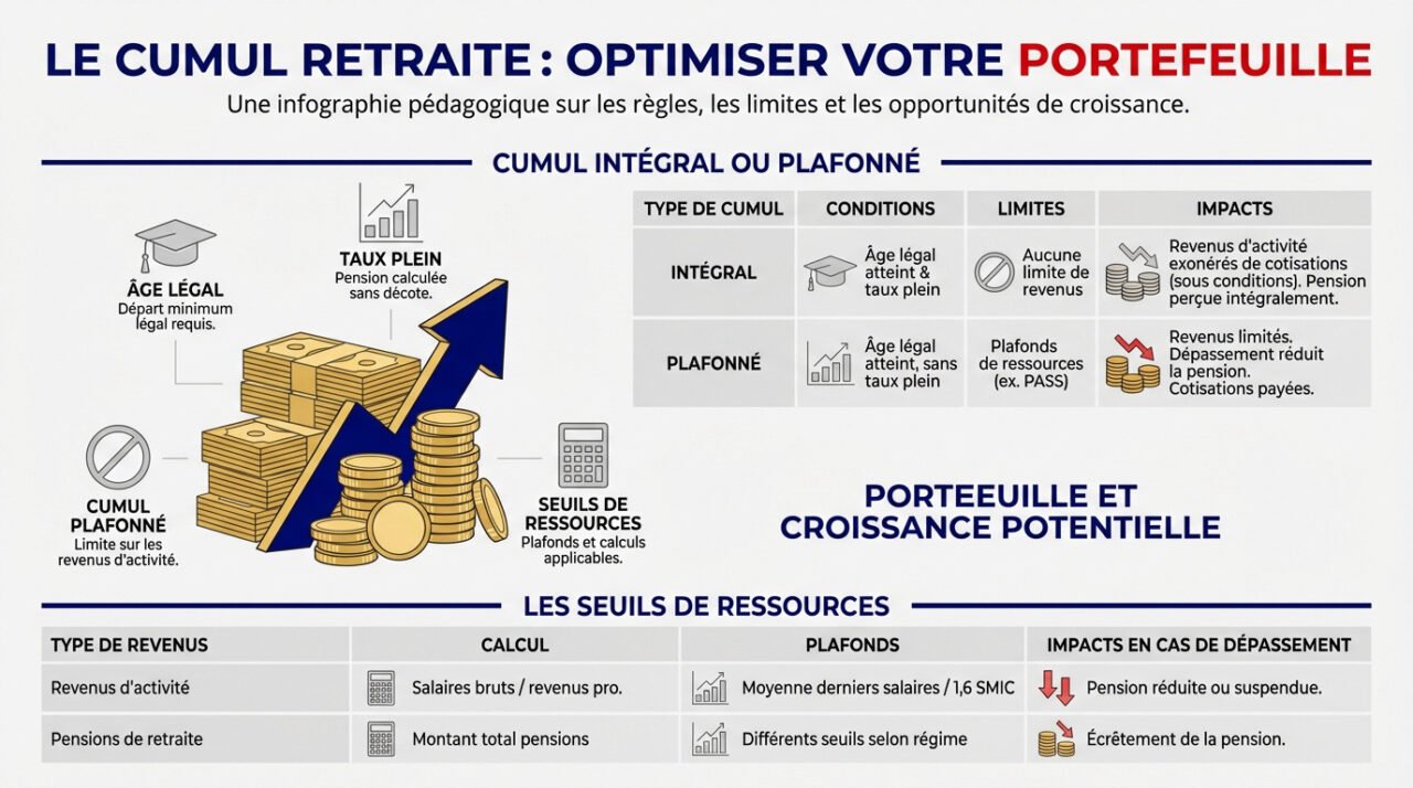 Optimisation des revenus en cumul emploi-retraite
