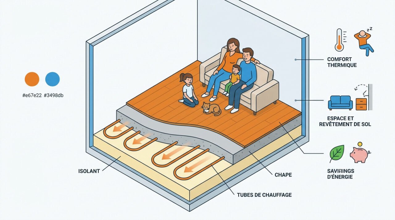 Installation d'un plancher chauffant en rénovation pour un gain de confort et d'espace